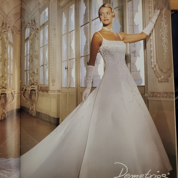 Demetrios Wedding Dress -ChampagneSize 8